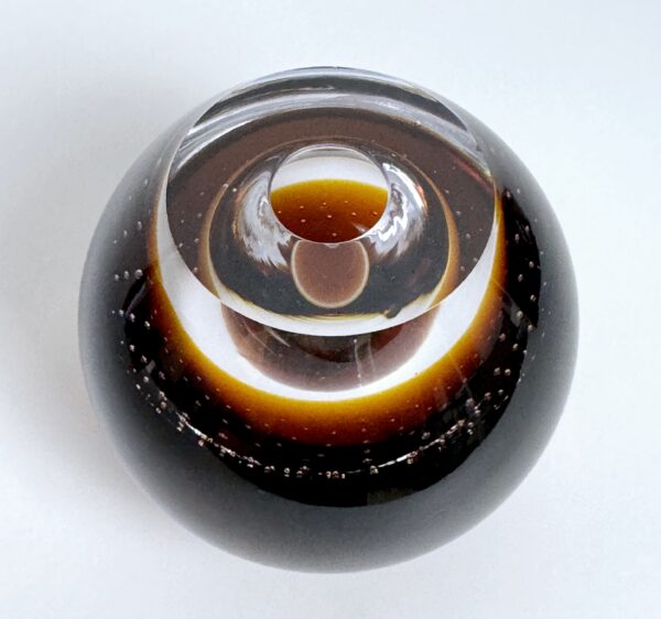 Broušená váza topaz 11,5x12 cm - Pavel Havelka - Image 2