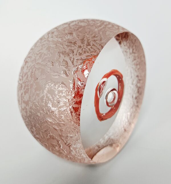 Skleněný objekt dekorace "Oko" čiré 13x7 cm - Pavel Havelka - Image 4