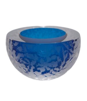 Křišťálová miska "Křišťál + tyrkys" 12 x 8 cm - Pavel Havelka