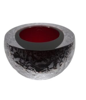 Křišťálová miska "Křišťál + rubínová" 12 x 8 cm - Pavel Havelka