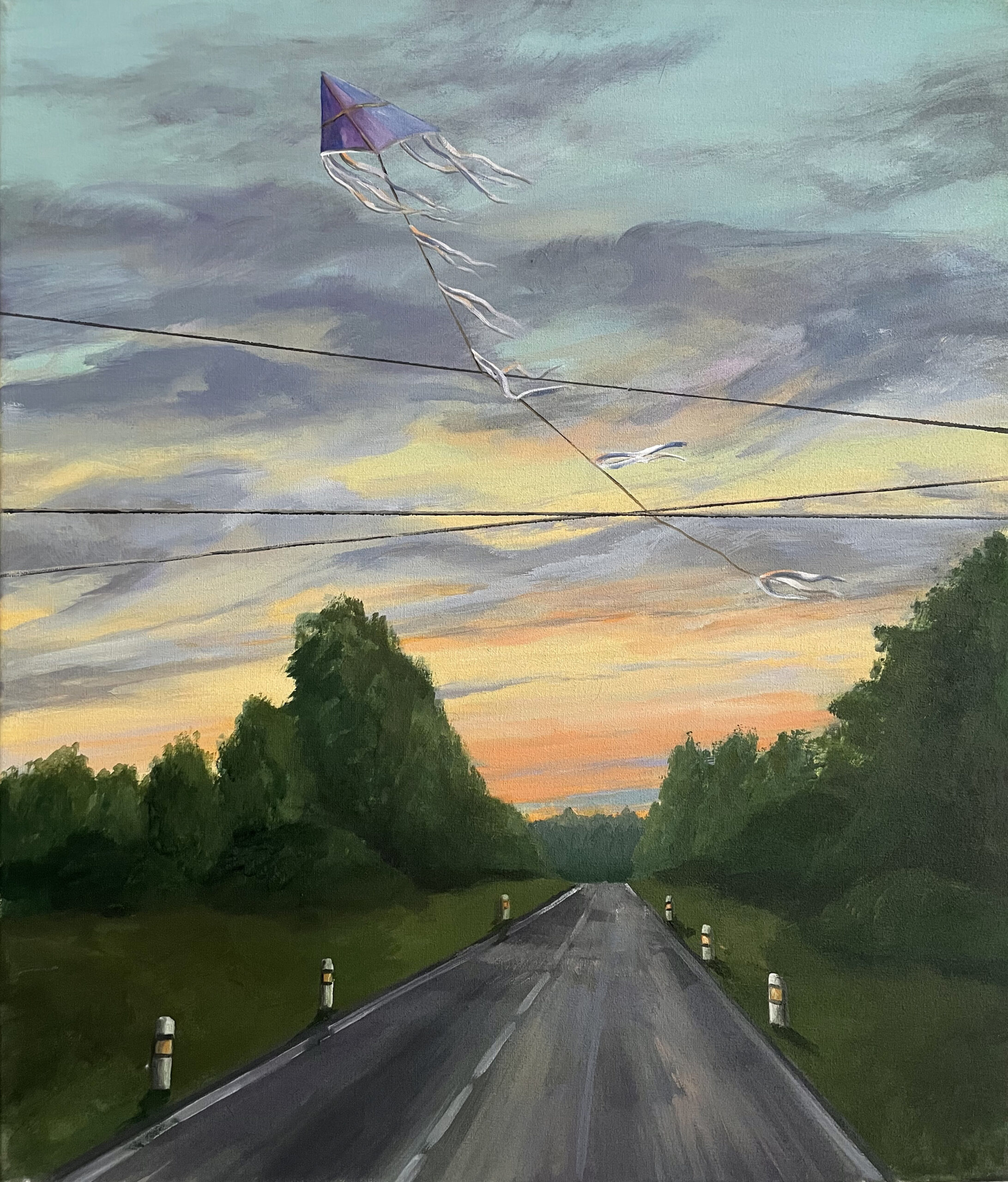 Obraz „On the road“ 60 x 70 cm – Barbora Dohnalová