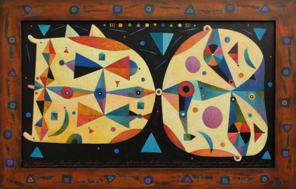 Obraz "Let růžolícího anděla" 90x140 cm - Michal Halva
