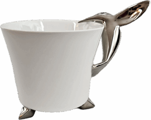 Goldfinger porcelánový hrnek kolibřík platinový - 0,3 l