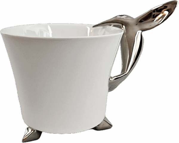 Goldfinger porcelánový hrnek kolibřík platinový - 0,3 l