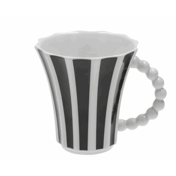Goldfinger porcelánový hrnek Retro T černý pruh - 0,25 l