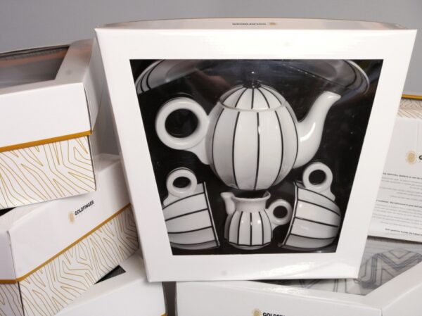 Goldfinger porcelánová čajová souprava Šárka - černá linka - Image 3