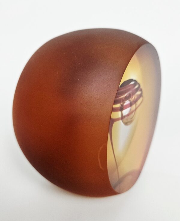 Skleněný objekt dekorace "Stuha" amber 11x7 cm - Pavel Havelka - Image 4