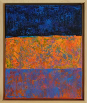 Obraz "Oranžové pole" 30x25 cm - Michal Halva