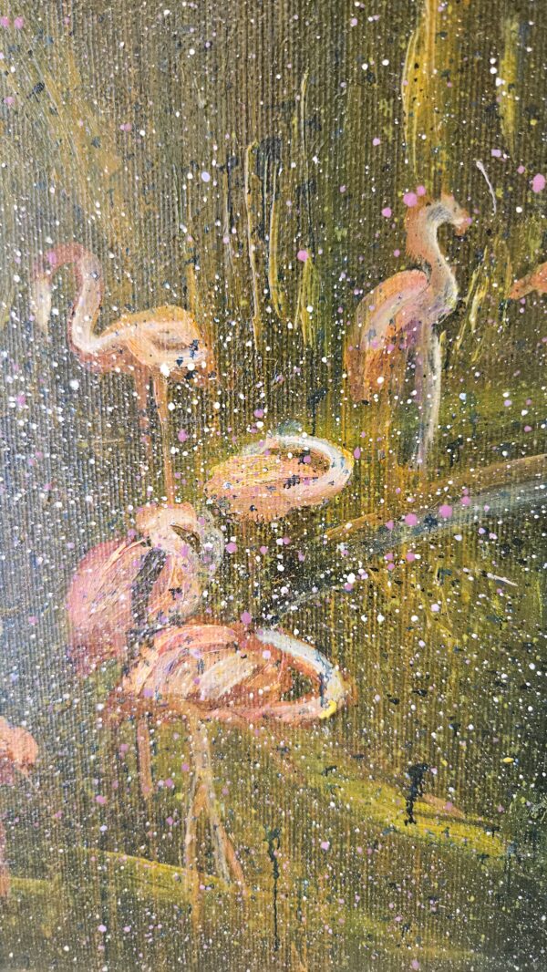 Obraz "Plameňáci v ráji" 35 x 50 cm - Jitka Nesnídalová - Image 2
