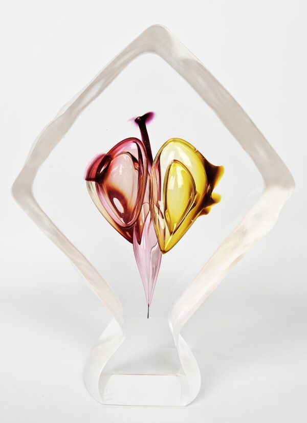 Skleněný křišťálový objekt dekorace "Akvárium" vysoké 21x7 cm - Pavel Havelka - Image 2