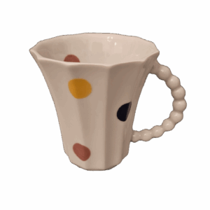 Goldfinger porcelánový hrnek Retro T puntíky barevné - 0,25 l