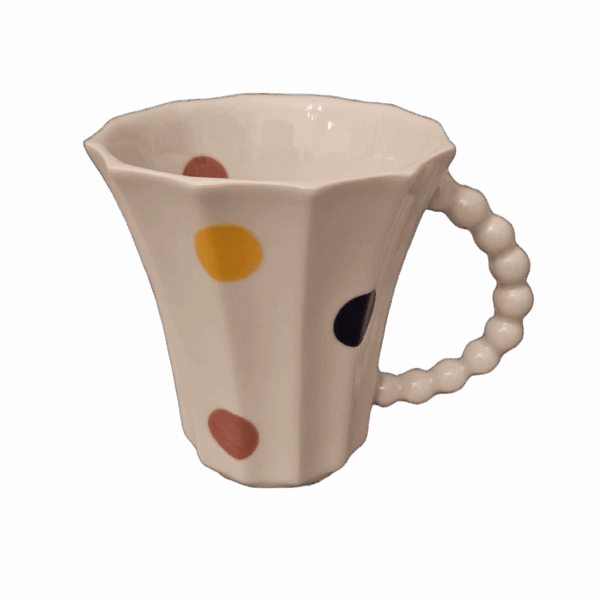 Goldfinger porcelánový hrnek Retro T puntíky barevné - 0,25 l