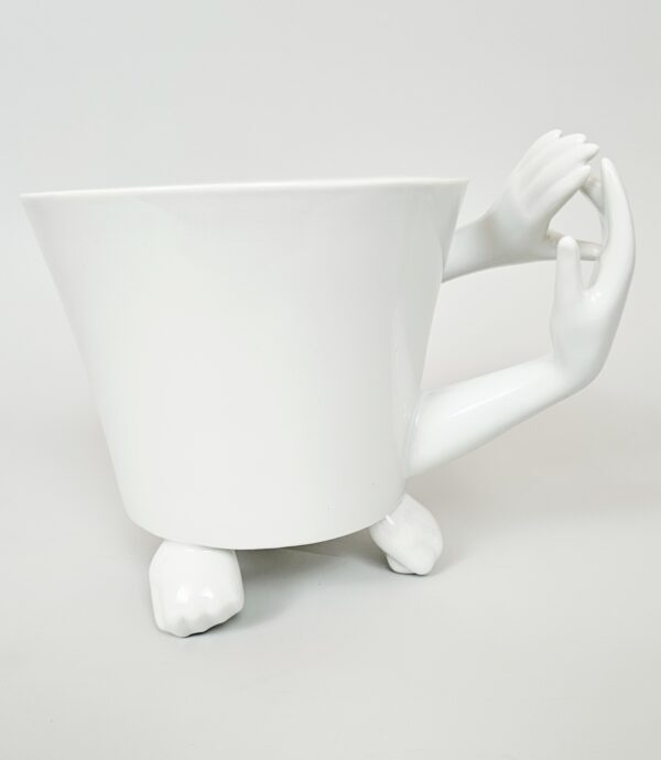 Goldfinger porcelánový hrnek pěstičky bílé s černou linkou - 0,3 l - Obrázek 2
