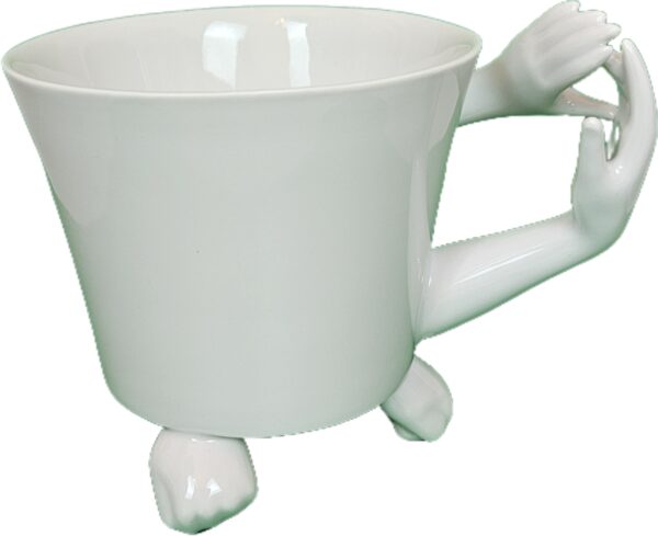 Goldfinger porcelánový hrnek pěstičky bílé - 0,3 l