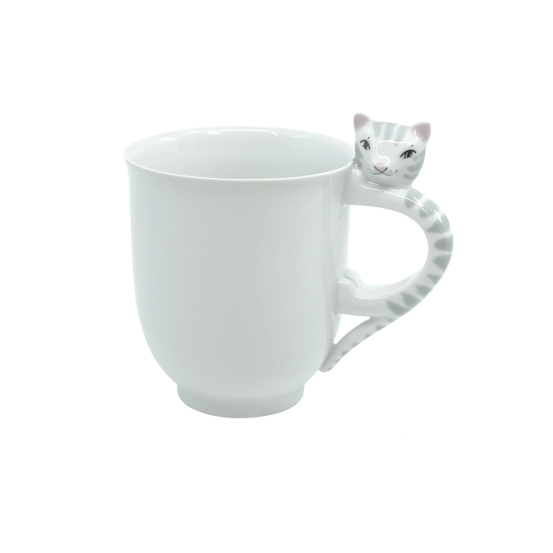 Goldfinger porcelánový hrnek kočka šedé proužky – 0,4 l