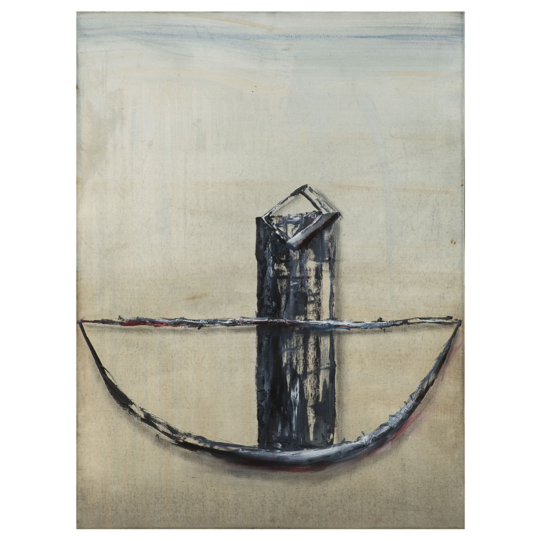 Obraz „Loď na suchu“ 80×60 cm – Oldřich Tichý