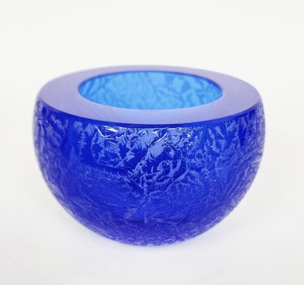 Křišťálová miska "Modrá" 12 x 8 cm - Pavel Havelka - Obrázek 2
