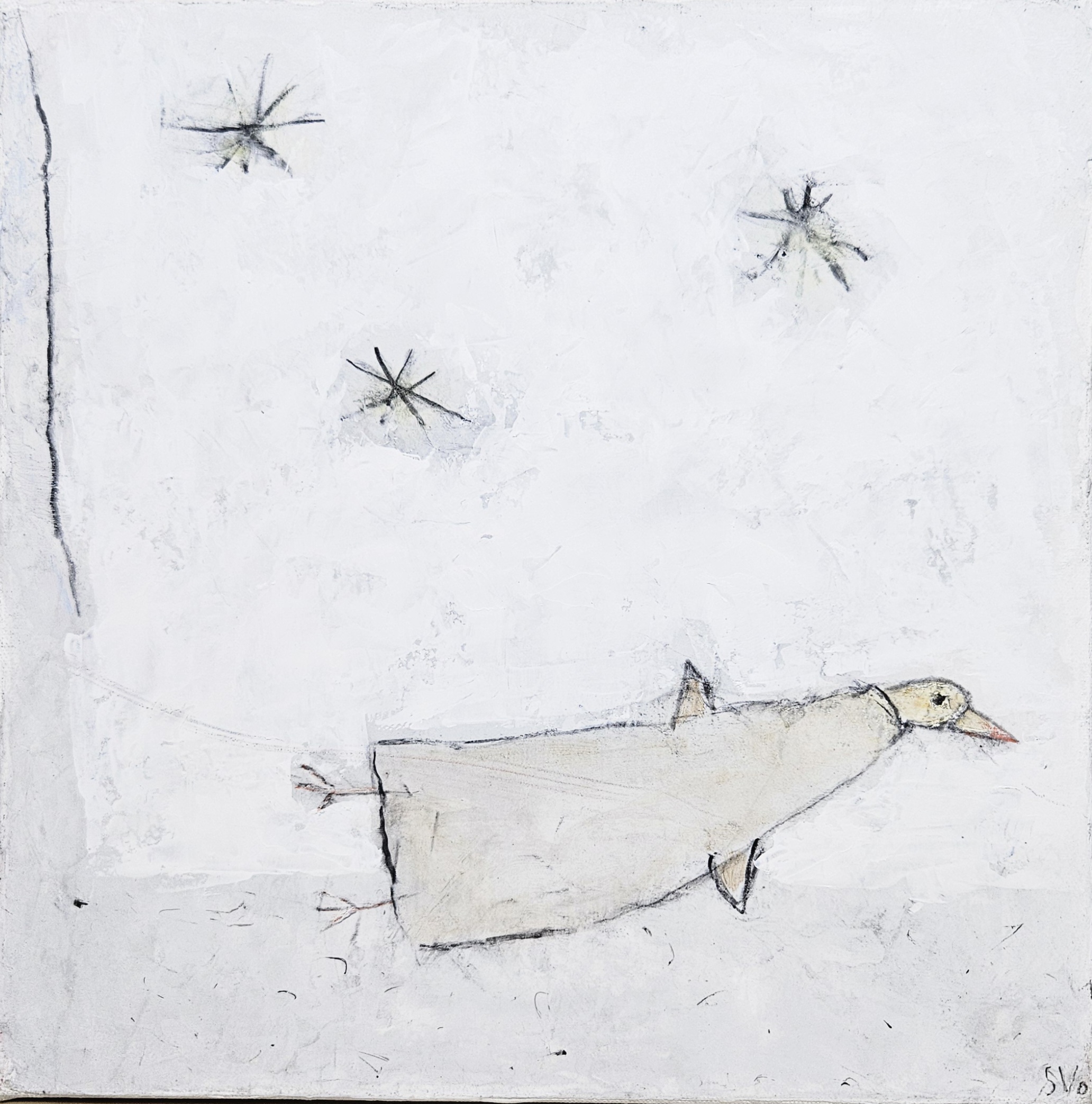 Obraz „Noční pták“ 30 x 30 cm – Jan Svoboda