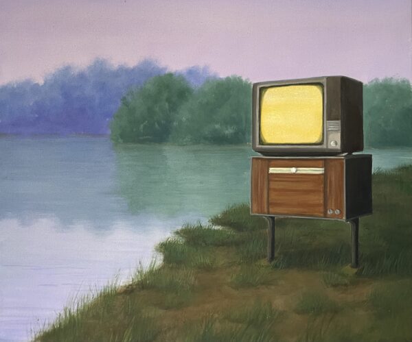 Obraz "White noise" 55 x 65 cm - Barbora Dohnalová