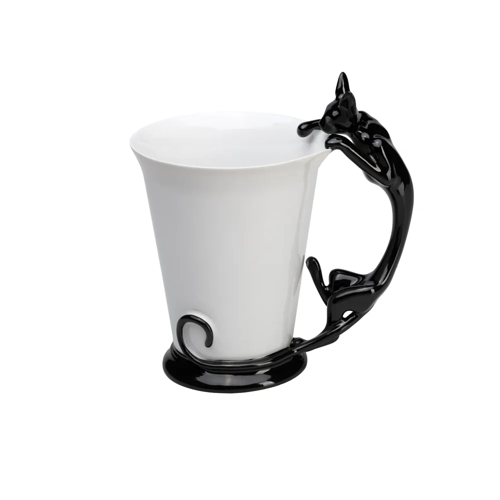 Goldfinger porcelánový hrnek Sfinx černý – 0,4 l