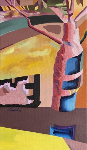 Obraz "Stín vily u třešně" 60 x 35 cm - Matěj Zikmund