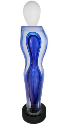 Skleněná socha z hutního skla "Tanečník" - Pavel Havelka