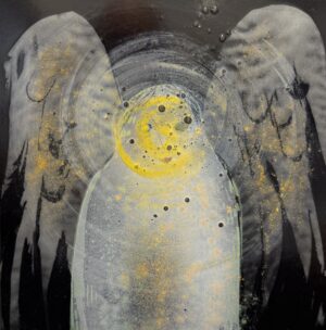 Obraz ze smaltu "Anděla" 28 x 28 cm - Helena Hlušičková