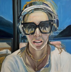 Obraz "Autoportrét" 100 x 100 cm - Jitka Nesnídalová