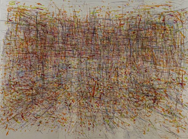 Kresba "Oranžové snění" 90 x 70 cm - Josef Duchan
