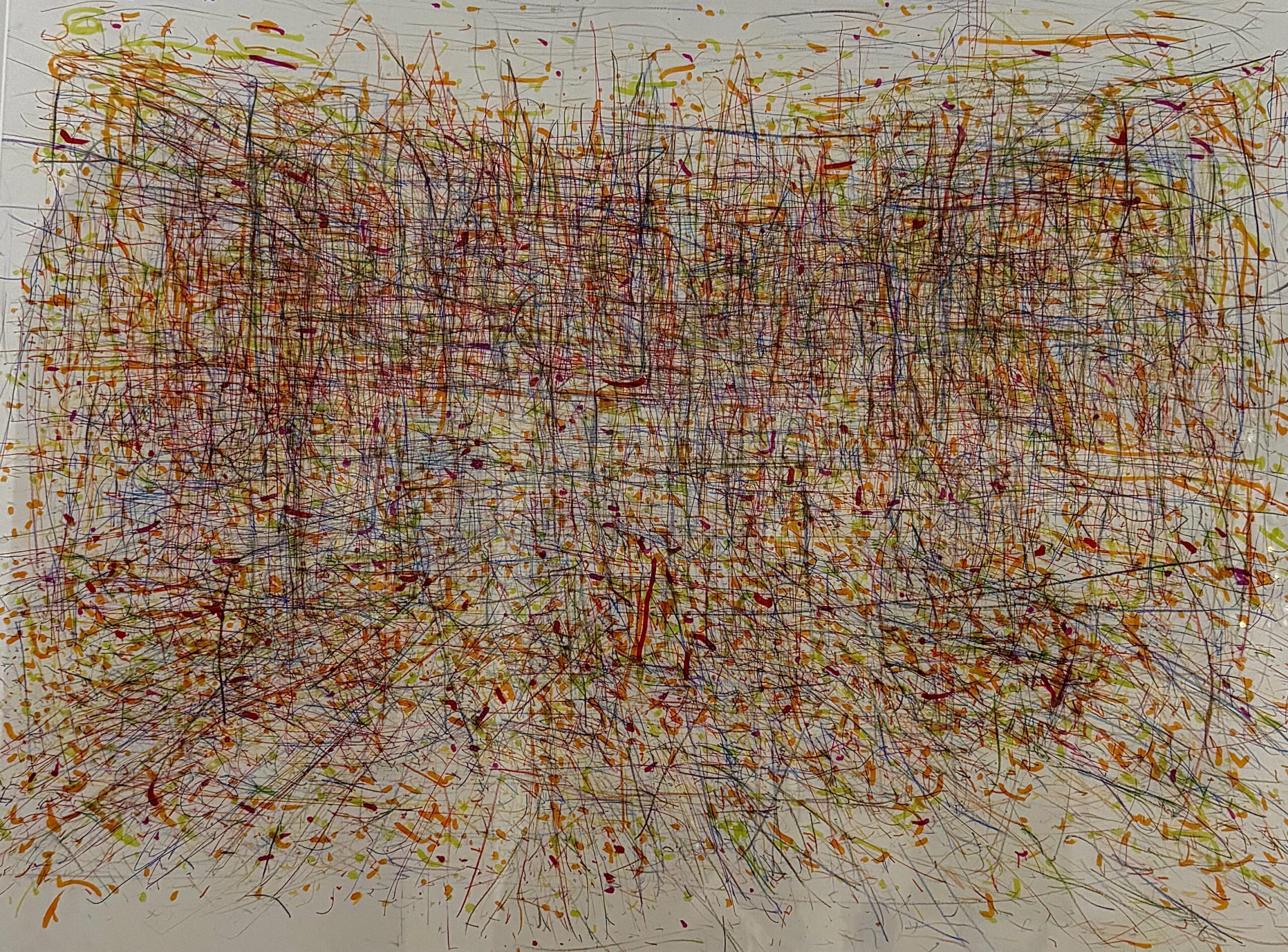 Kresba „Oranžové snění“ 90 x 70 cm – Josef Duchan