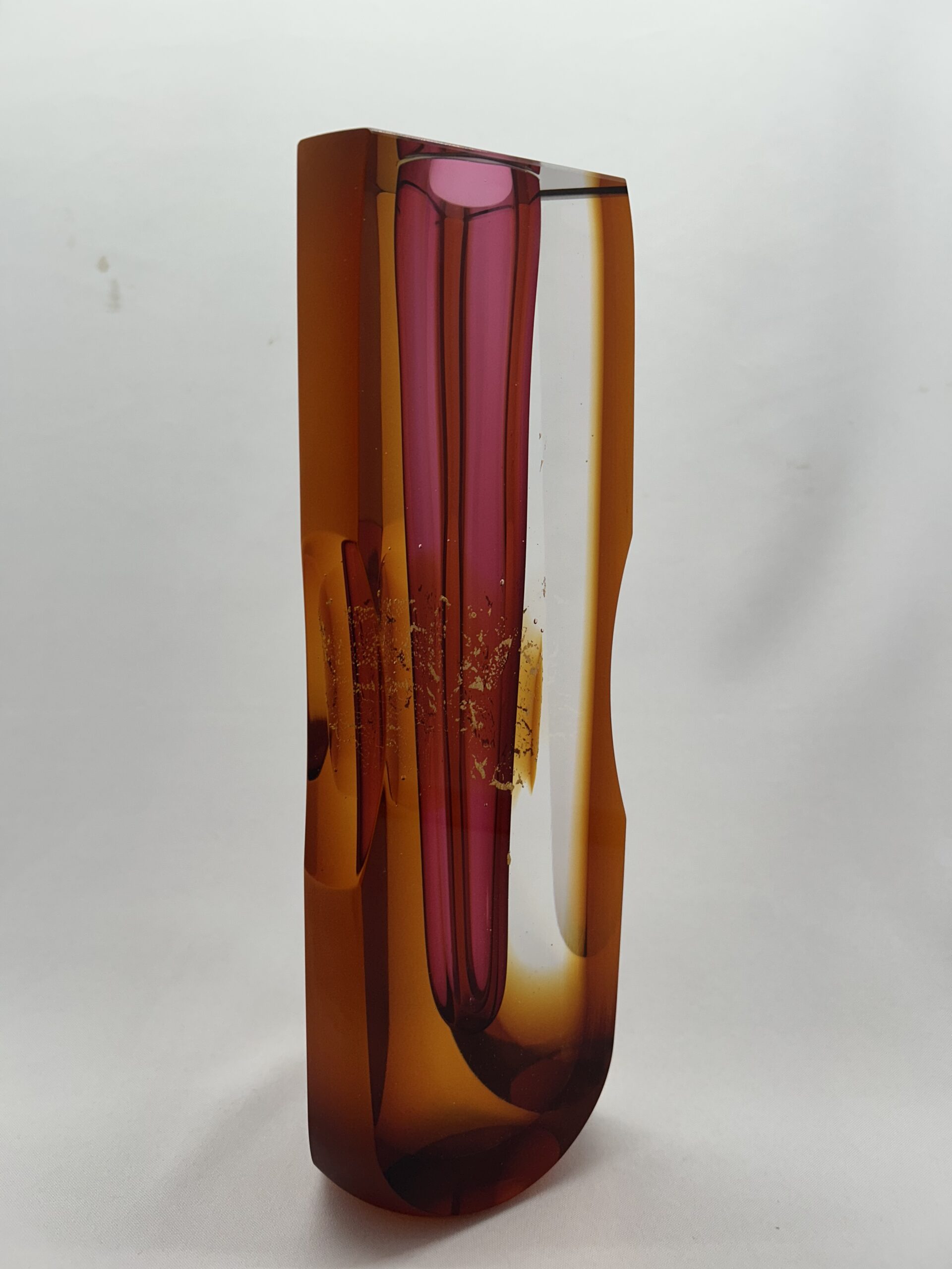 Skleněná broušená váza z hutního skla "Svatý grál" - Pavel Havelka - Obrázek 7