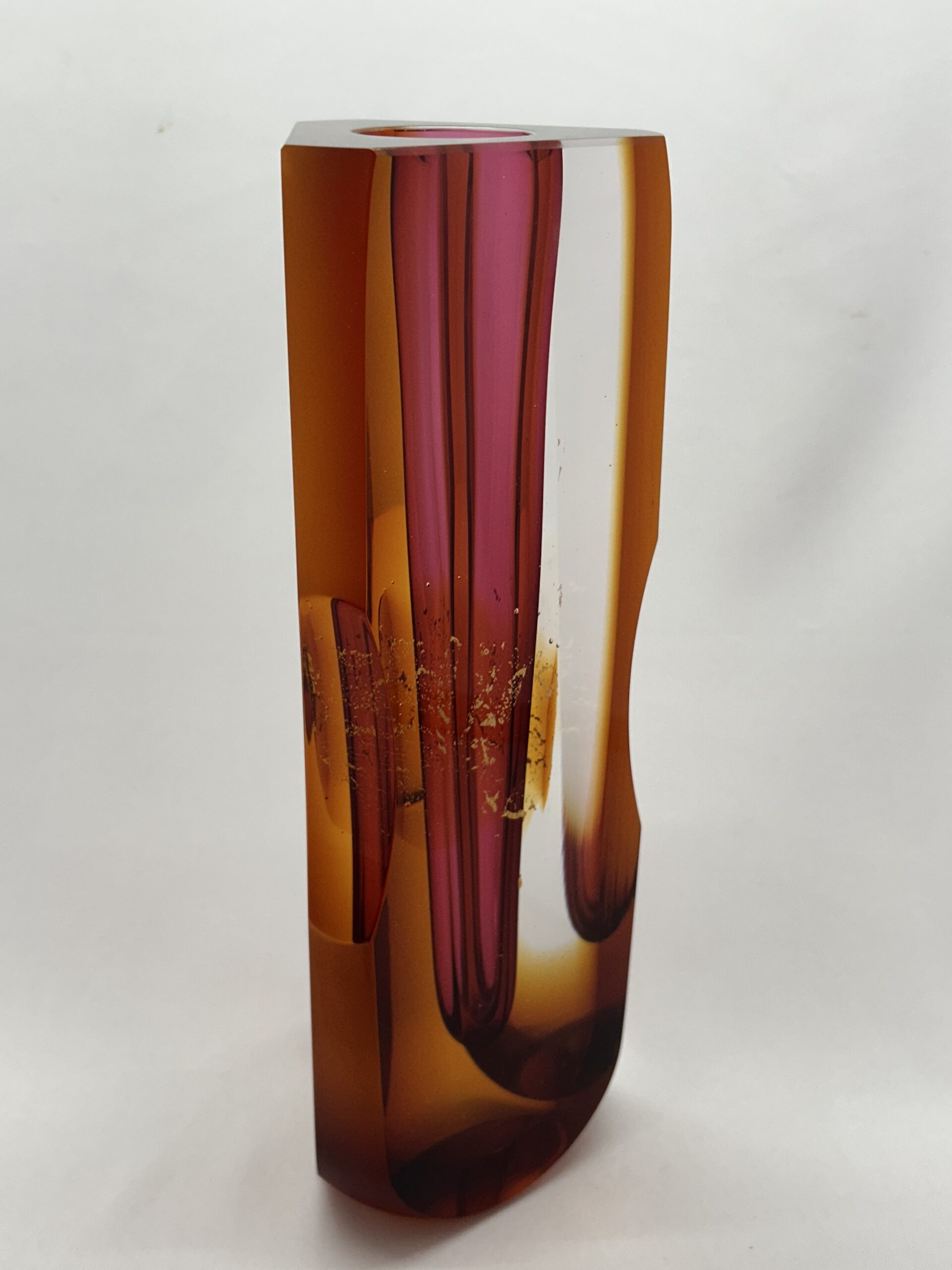 Skleněná broušená váza z hutního skla "Svatý grál" - Pavel Havelka - Obrázek 4