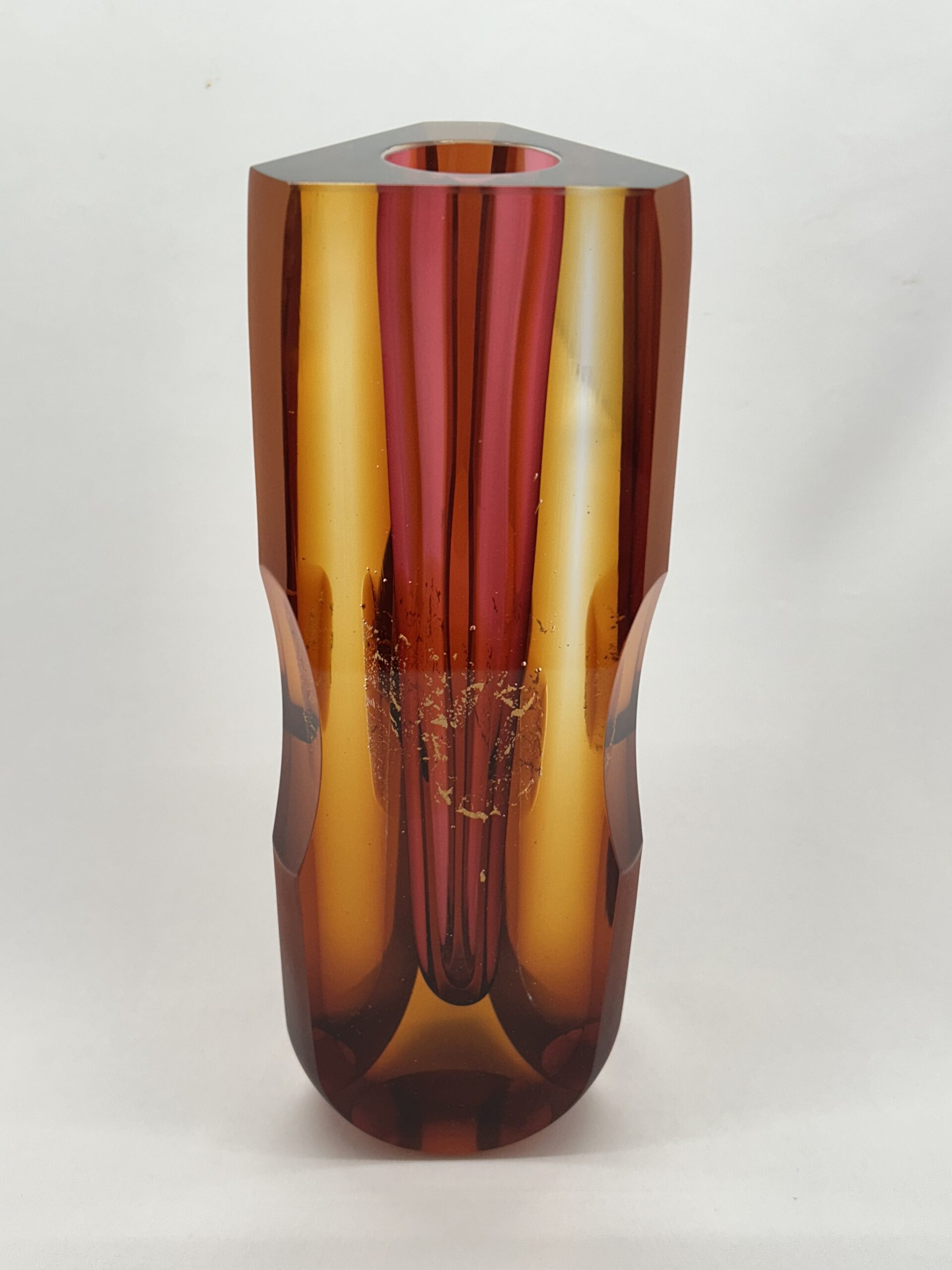 Skleněná broušená váza z hutního skla "Svatý grál" - Pavel Havelka - Obrázek 3