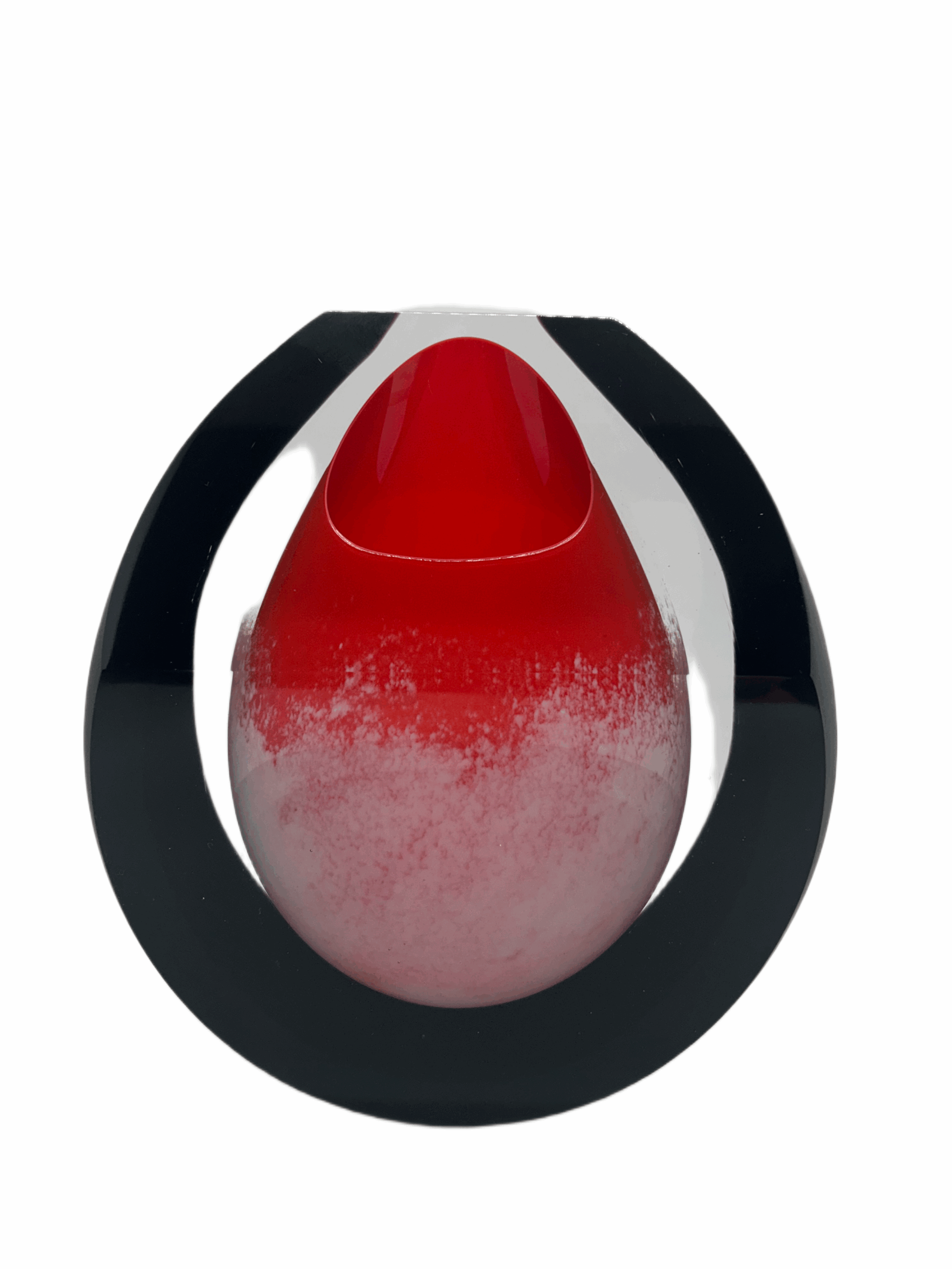 Skleněná broušená váza z hutního skla „Soumrak“ – Pavel Havelka