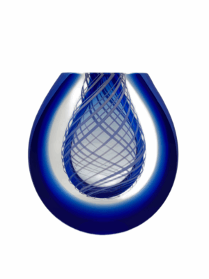 Skleněná broušená váza z hutního skla "Závoj II." - Pavel Havelka