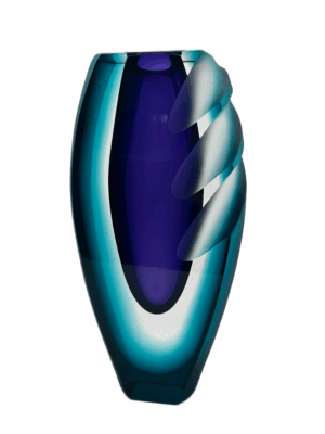 Skleněná broušená váza "Amfora" - Lucie Havelková