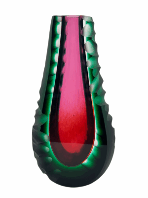 Skleněná broušená váza "Tajemství pralesa I." - Lucie Havelková