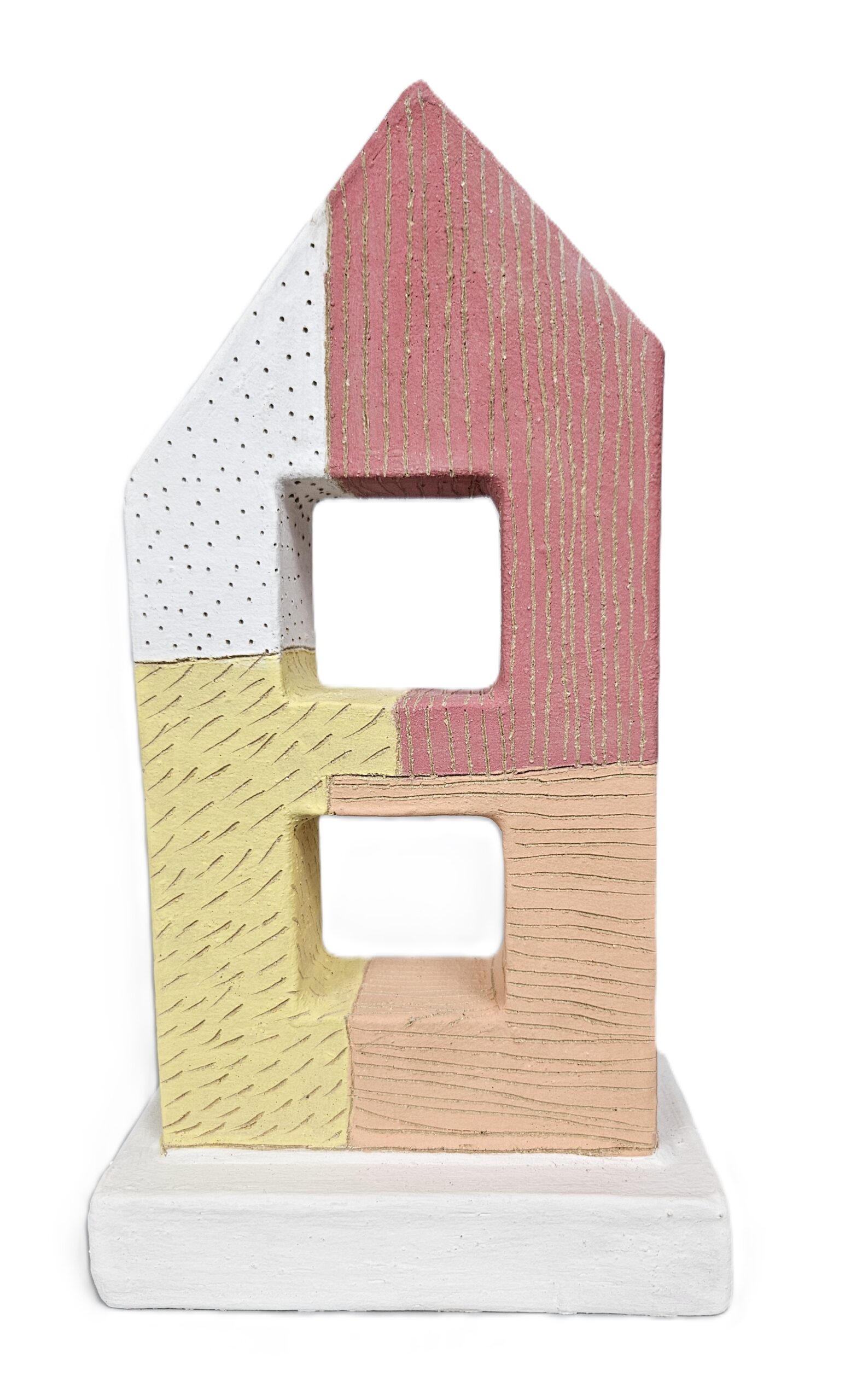 Keramická plastika „Domek“ růžový II. – Karel Frantel