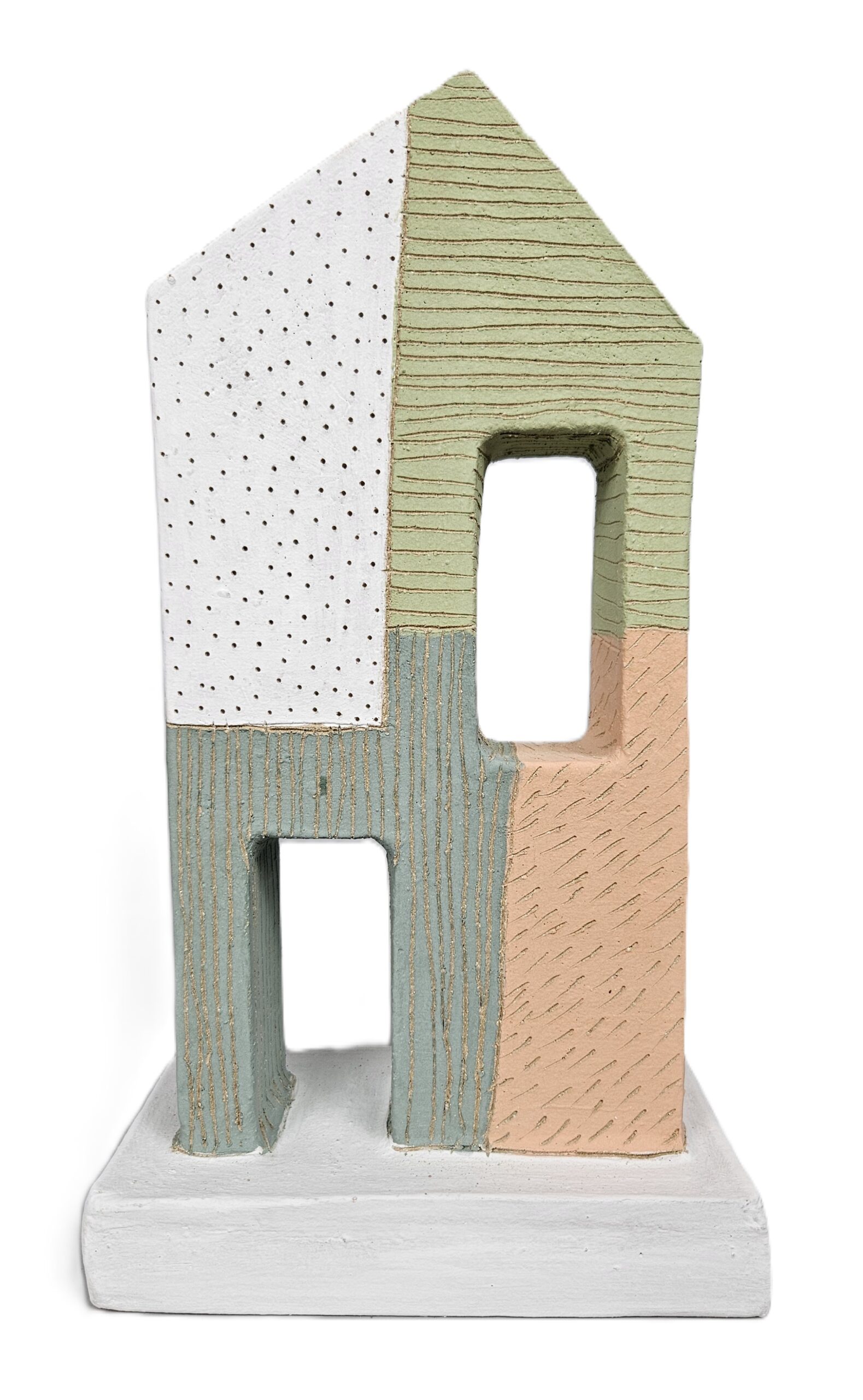 Keramická plastika „Domek“ oranžový – Karel Frantel