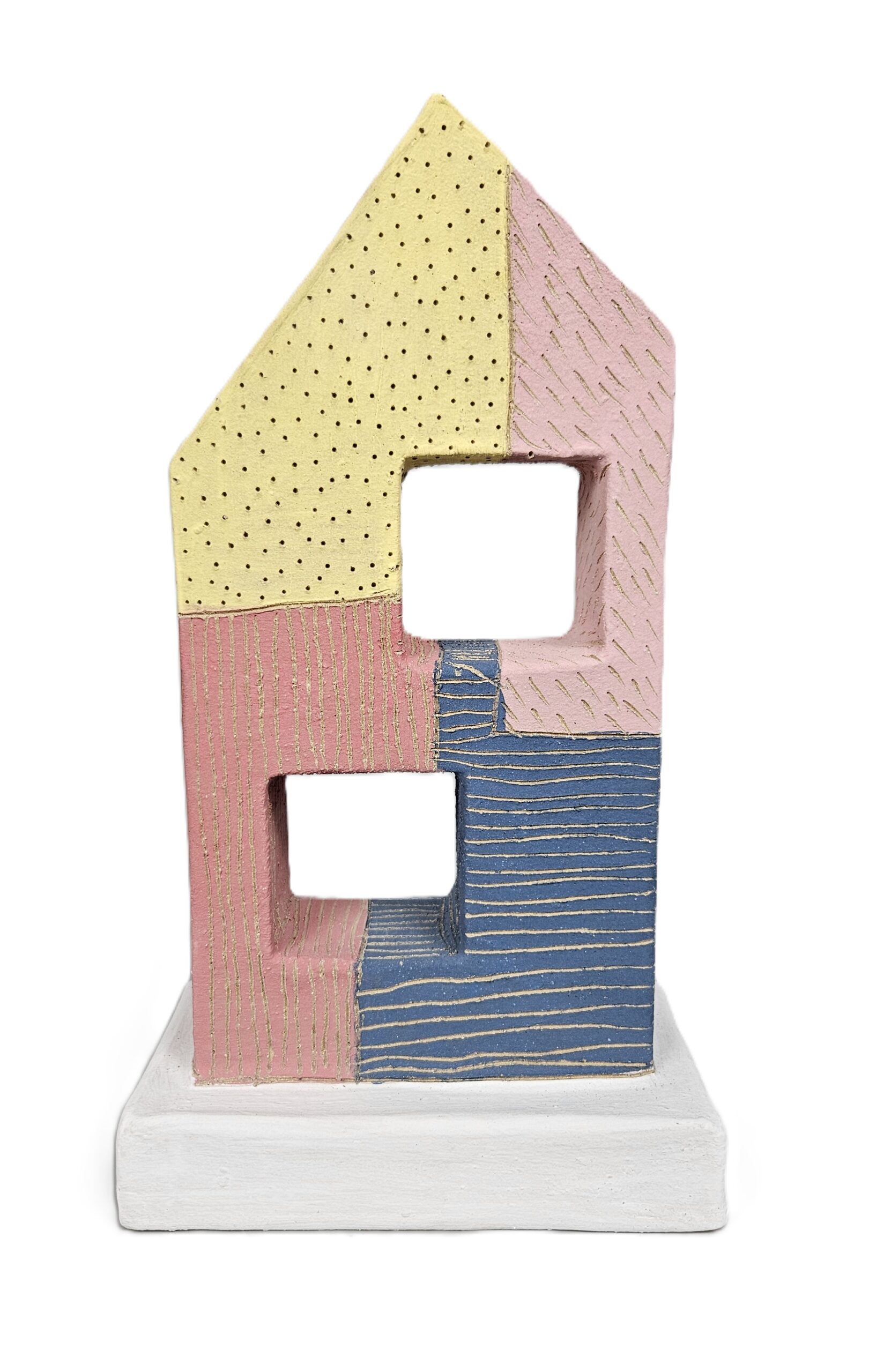 Keramická plastika „Domek“ modrý – Karel Frantel