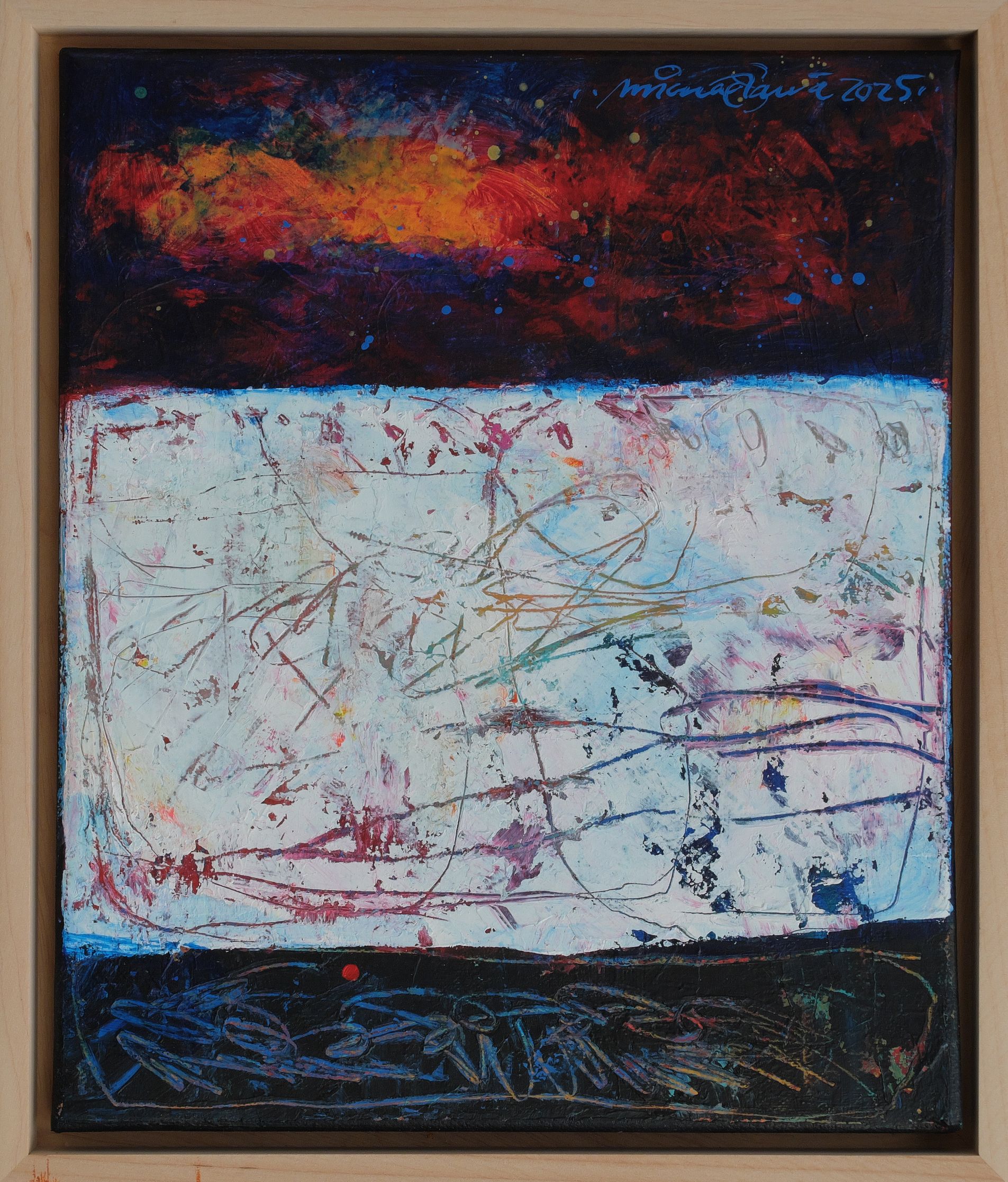 Obraz „Bílé pole“ 30×25 cm – Michal Halva