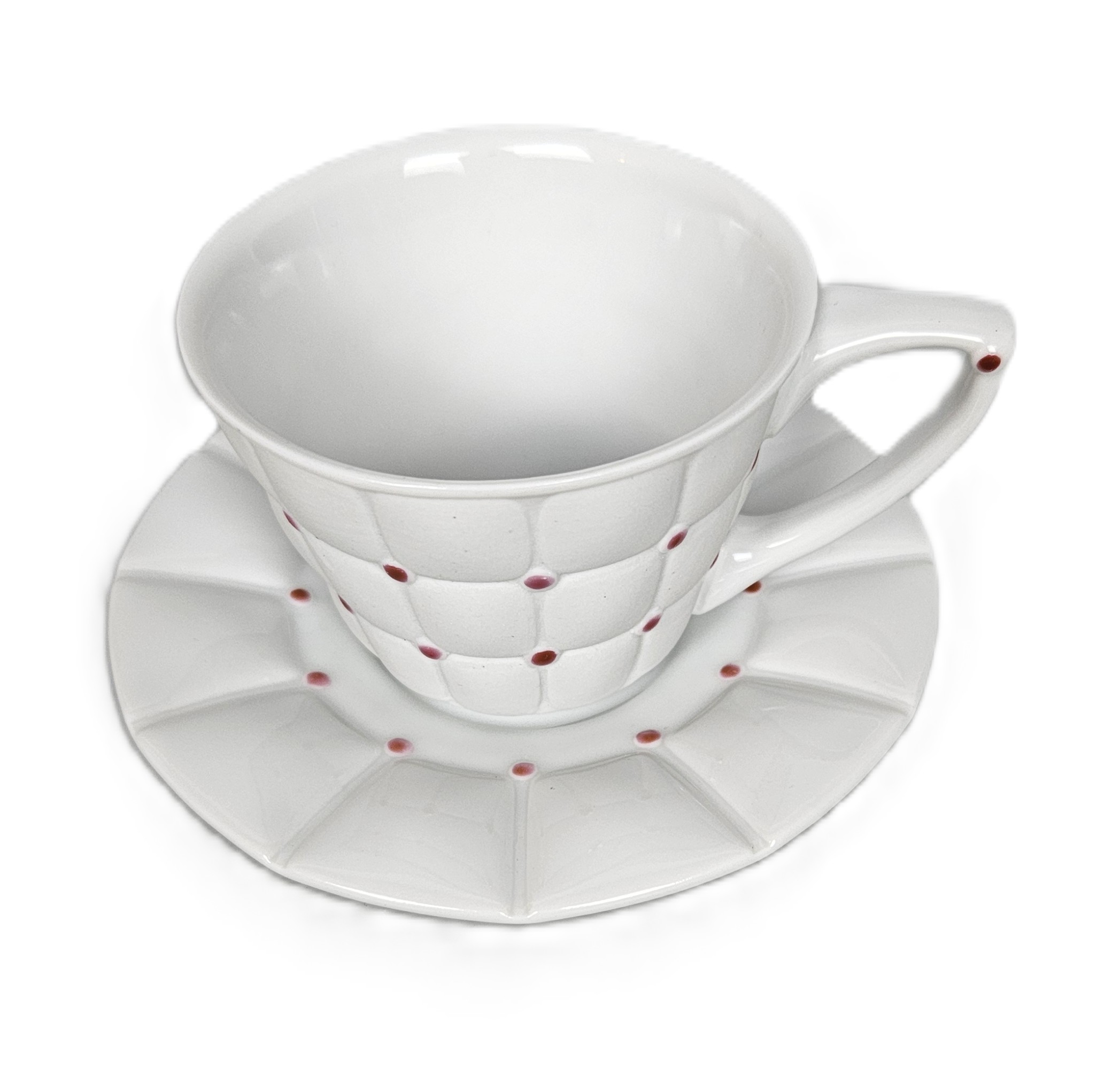 Porcelánový šálek s podšálkem BARCELONA - růžový, porcelán GOLDFINGER - Obrázek 3