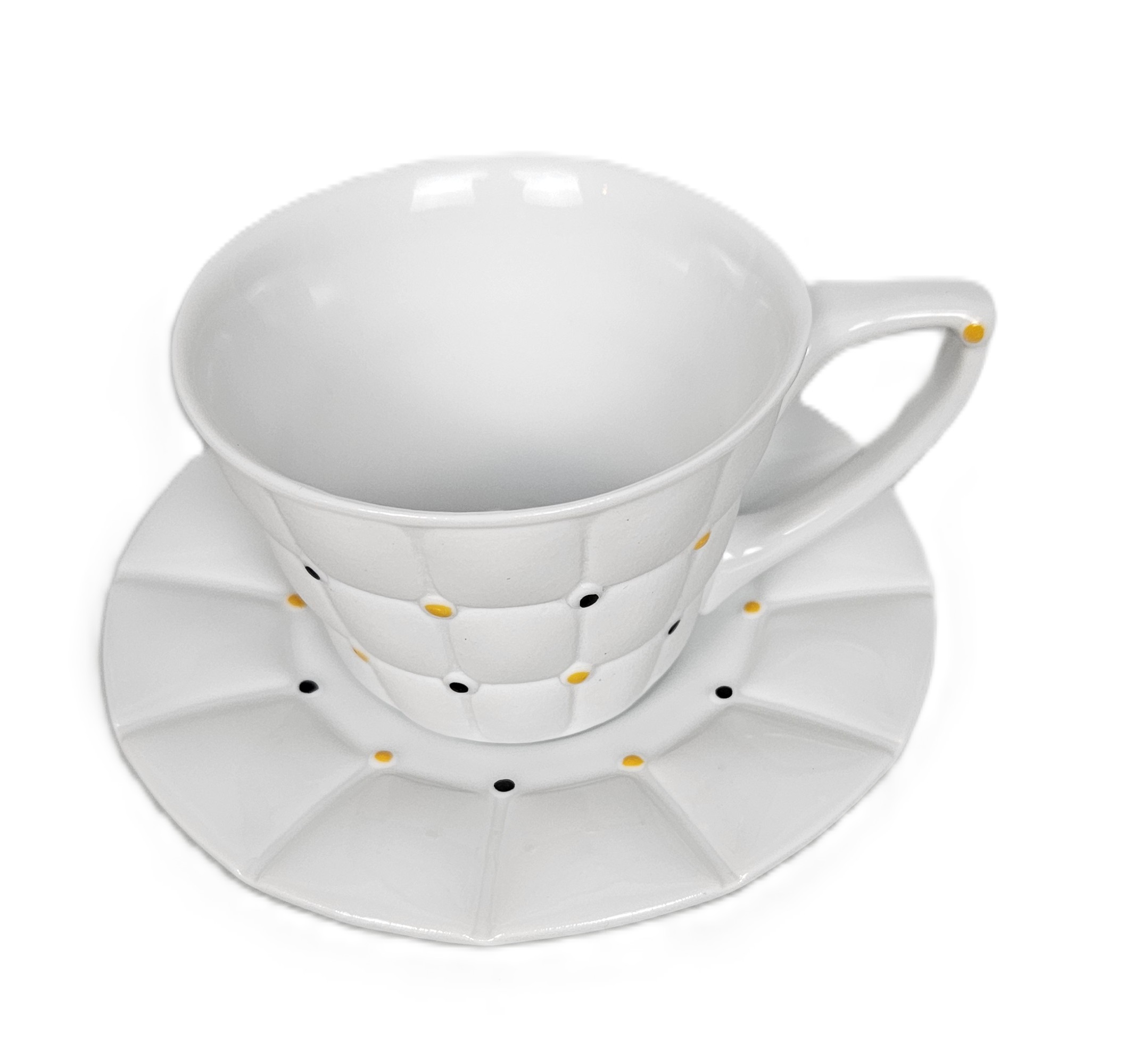 Porcelánový šálek s podšálkem BARCELONA - barevný, porcelán GOLDFINGER - Obrázek 3