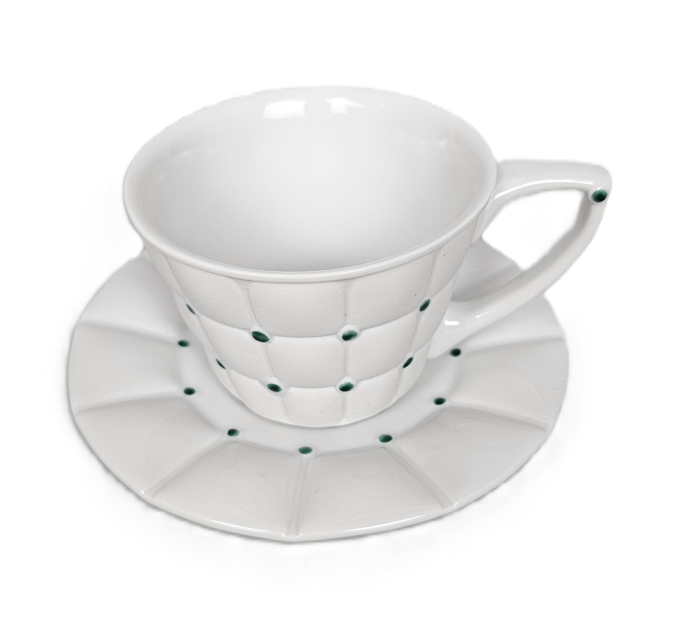 Porcelánový šálek s podšálkem BARCELONA - zelený, porcelán GOLDFINGER - Obrázek 3