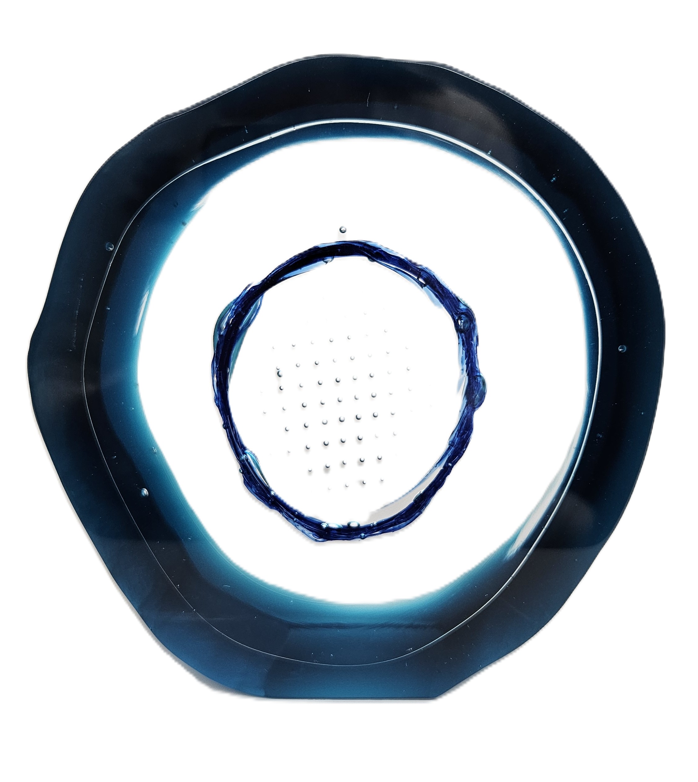 Skleněná dekorace „Achát“ modrý II. – Pavel Havelka