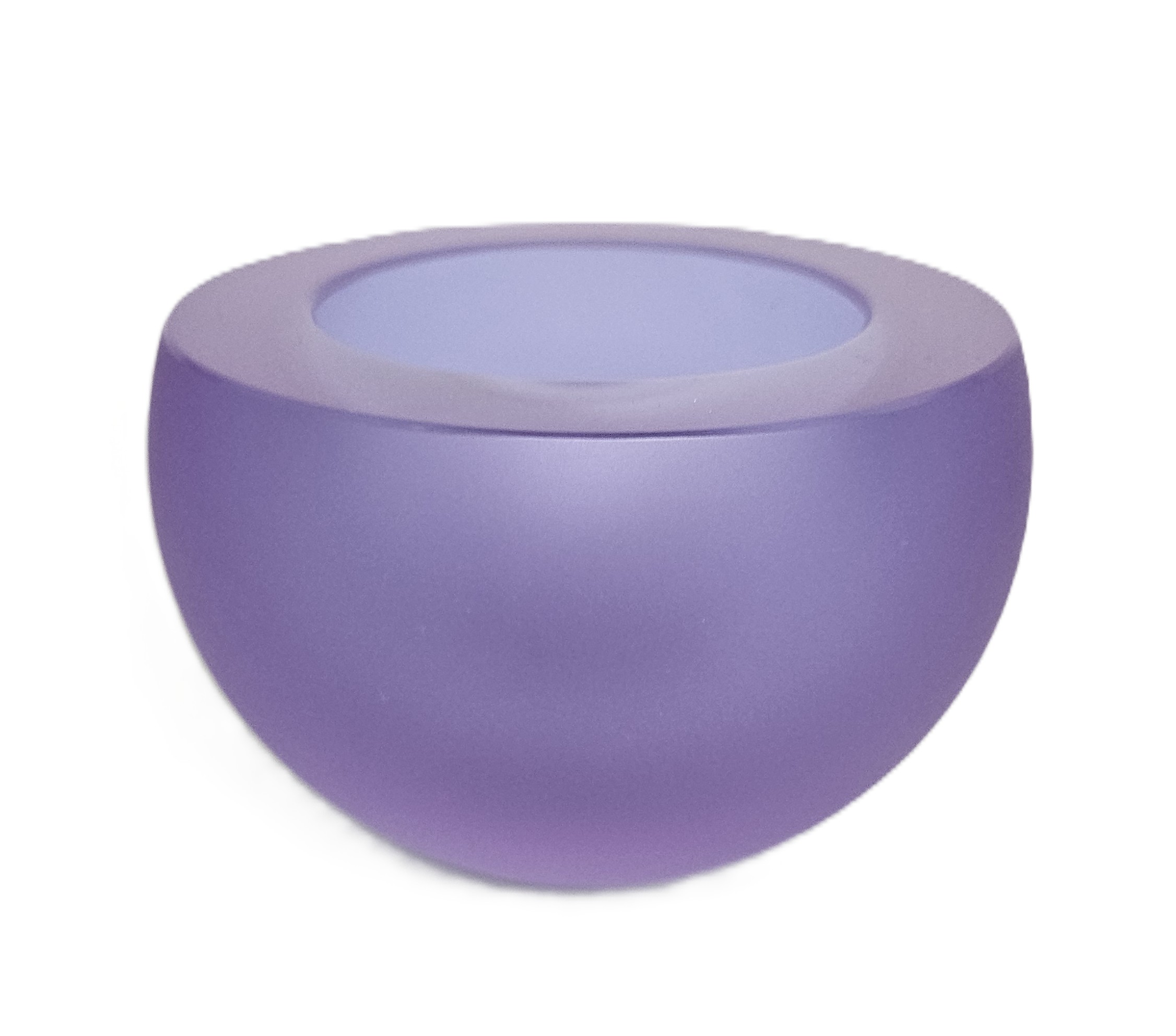 Křišťálová miska matovaná „Fialová“ 12 x 8 cm – Pavel Havelka