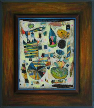 Obraz "Bílá krajina" 46x40 cm - Michal Halva