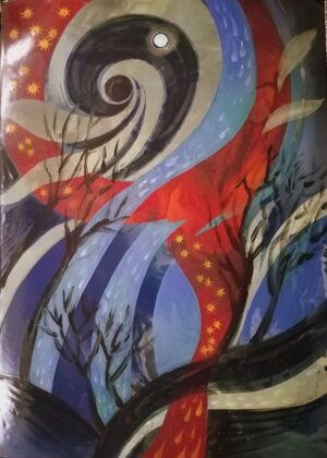 Obraz ze smaltu "Mezi nebem a zemí II." 71x50 cm - Markéta Škopková