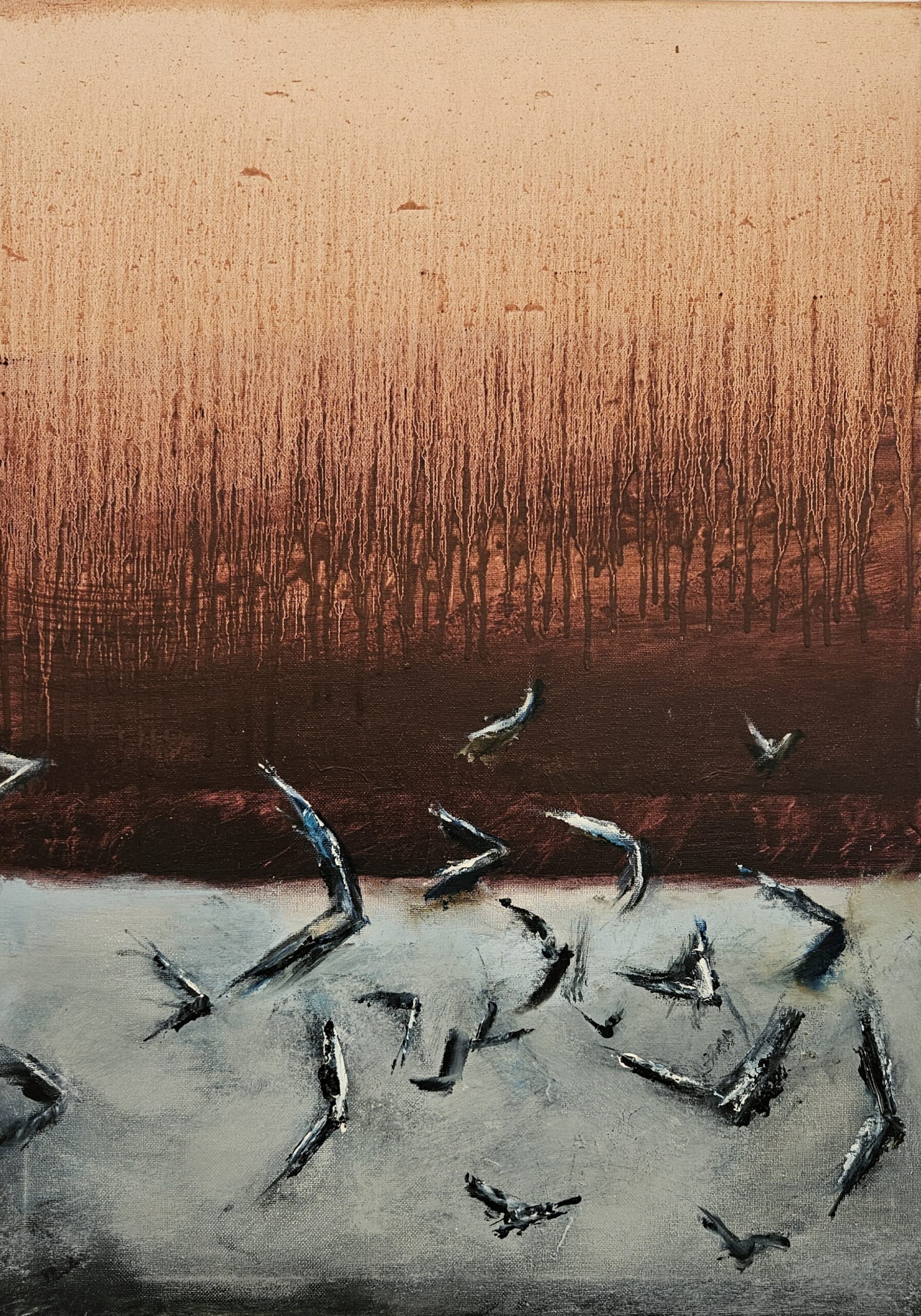 Obraz „Hejno“ 70×50 cm – Oldřich Tichý