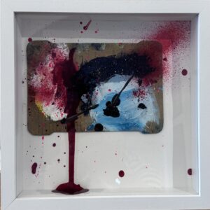 Obraz "Malý billboard na kuří nožce" 24 x 24 cm - Robert Šafarčík